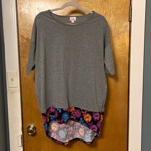 LuLaRoe Hi/Lo Gray Tunic Top
